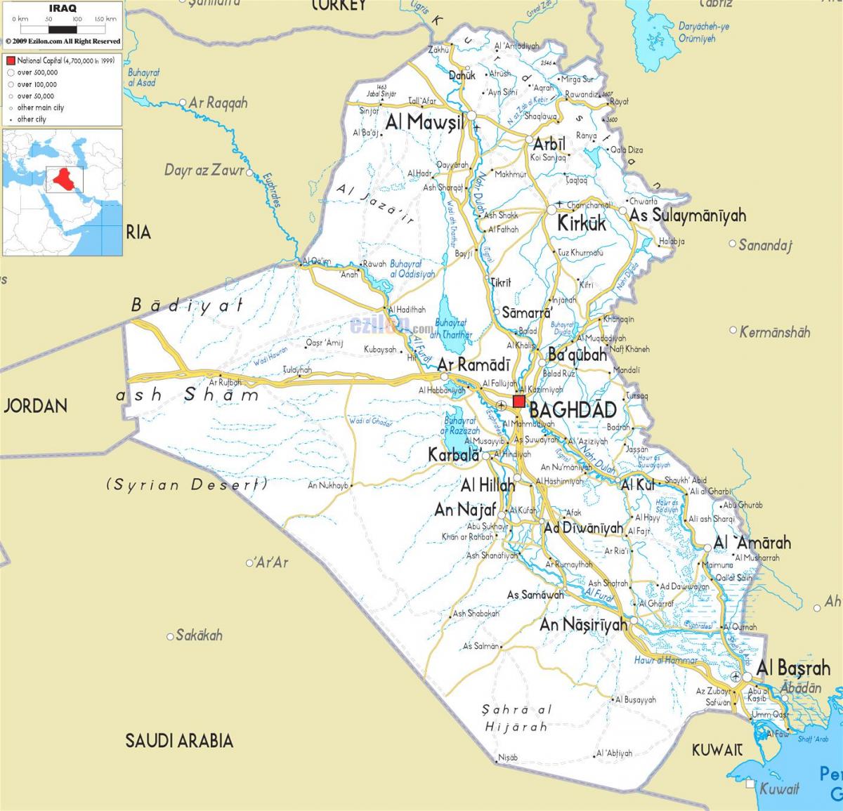 نقشہ عراق کے دریا