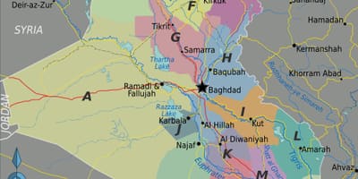 نقشہ عراق کے علاقوں